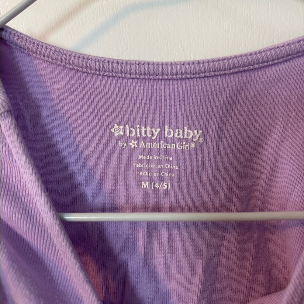 American Girl Bitty Baby Purple and Red Dress - Picture 3 of 5